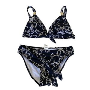RCS Bikini Two Parts Black/White M Nylon/Elastane Distinguish Gold Decoration